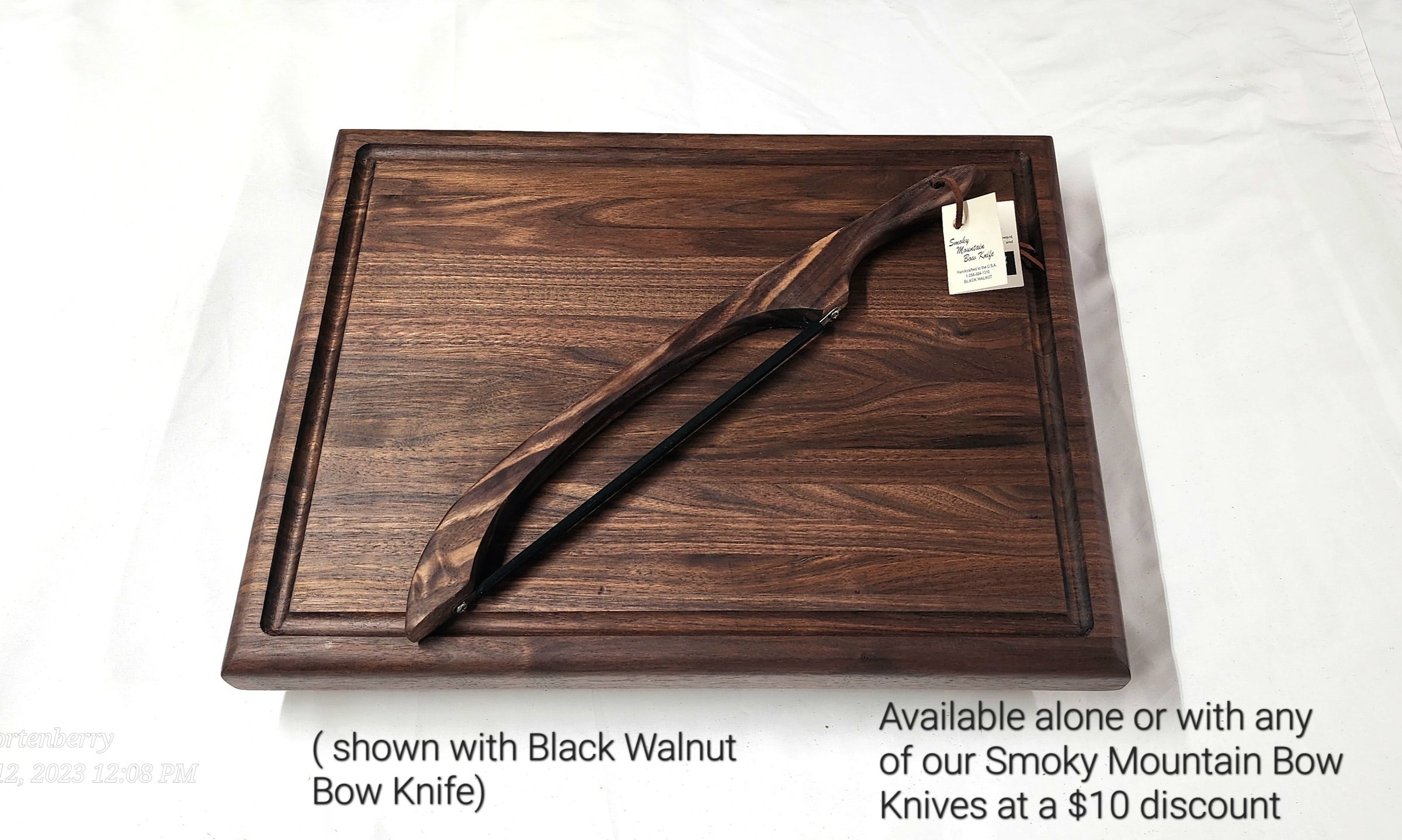 Large Black Walnut Cutting Board: Handcrafted Walnut Butcher Block