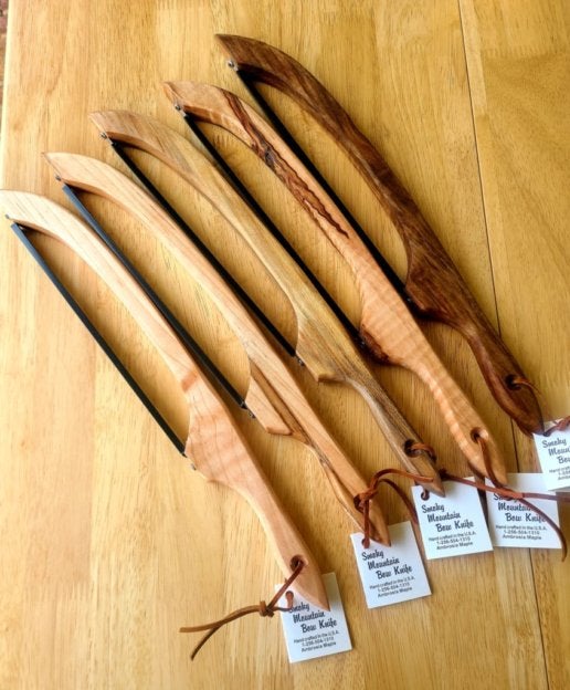 Ambrosia maple bow knife, bread knife, fiddle knife, Appalachian