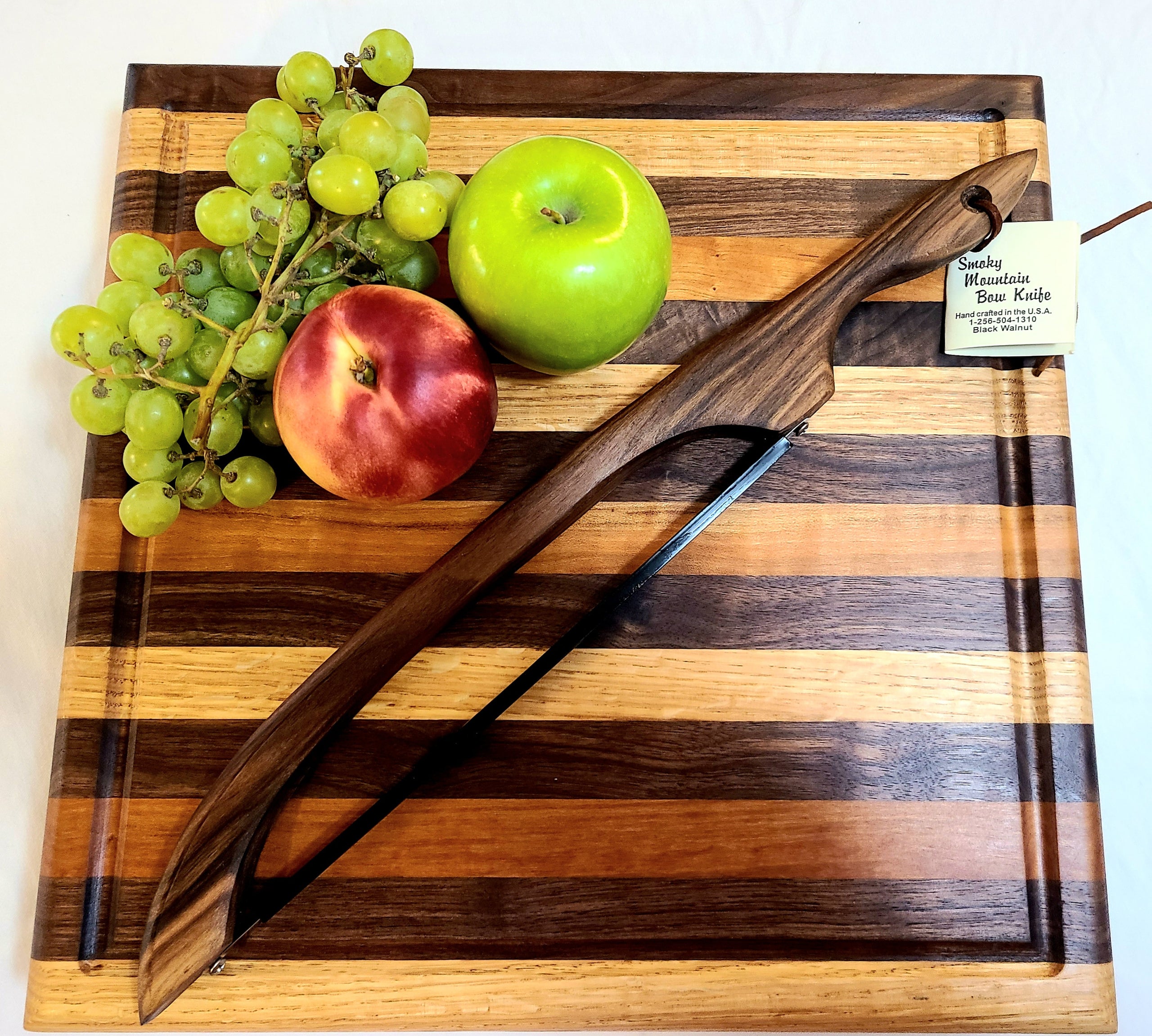 Small Cutting Board With Handle Walnut & Character Walnut White Oak Hickory  Mahogany 