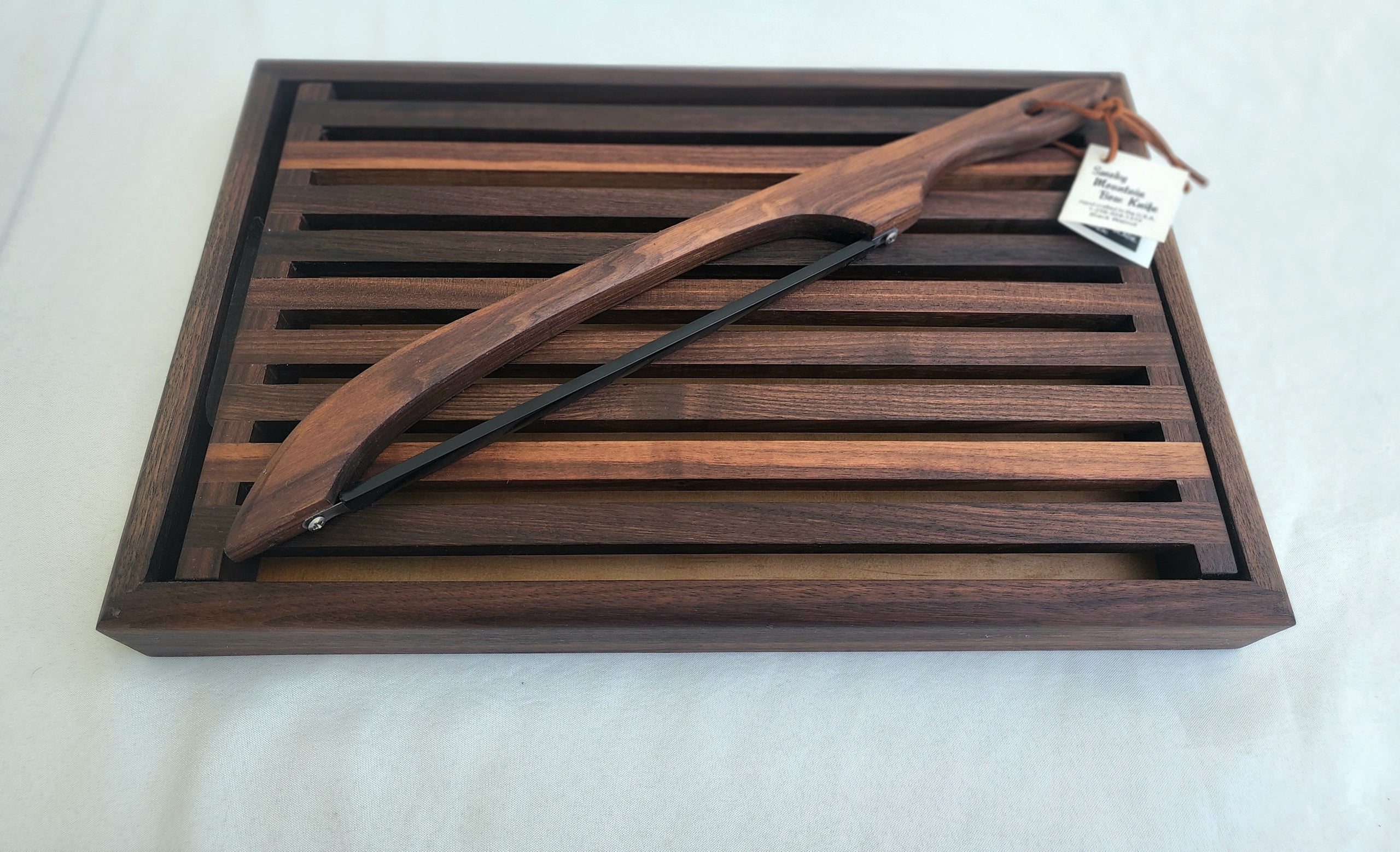 Black Walnut Crumb Tray Cutting Board | Smoky Mountain Bow Knife